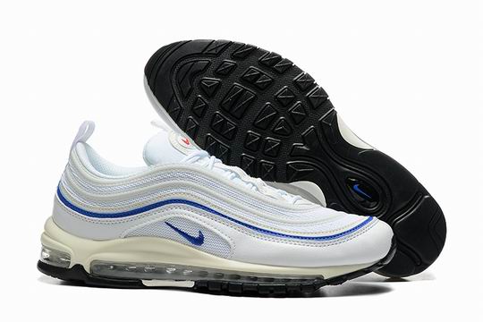 Cheap Nike Air Max 97 White Blue Men's Running Shoes-30